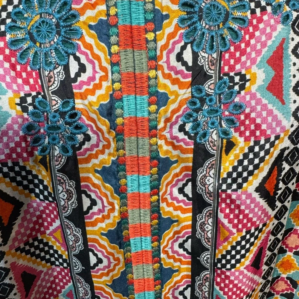 Johnny Was 100% Silk Magdalene Poncho - Size XL - Picture 10 of 16